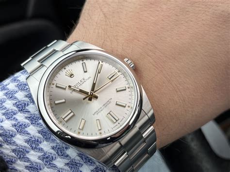 rolex op 41 silver